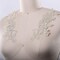 Beige Lace Applique Pair Sequin Beaded Alencon Style Bridal Costume Embellishment